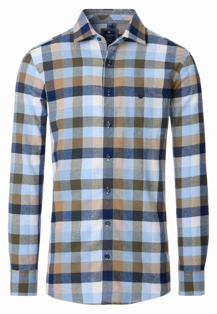 KOSZULA MĘSKA Z DŁUGIM RĘKAWEM W KRATĘ REDMOND 252115111