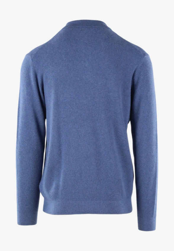 SWETER MĘSKI Z KOŁNIERZYKIEM POLO I DOMIESZKĄ KASZMIRU RAGMAN 741791