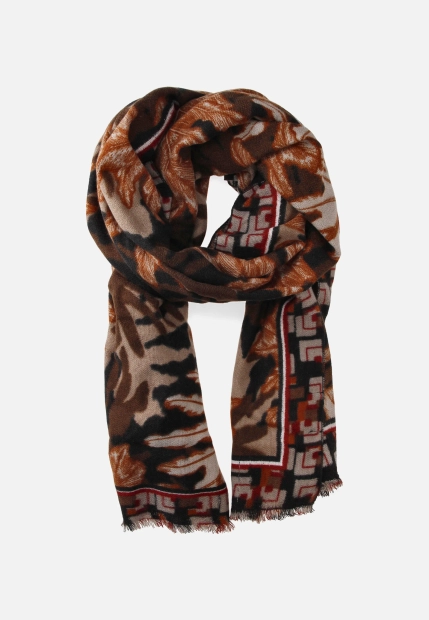 SZAL DAMSKI Z WZOREM W LIŚCIE GIAN MARCO VENTURI GMV62930