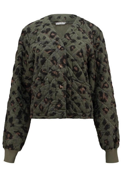 SZTRUKOWA PIKOWANA KURTKA DAMSKA ZAPINANA NA GUZIKI HAILYS MIK-7056