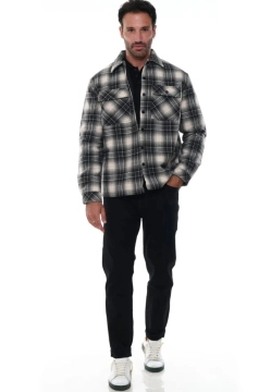 KURTKA-KOSZULA MĘSKA W KRATĘ KEY JEY C96