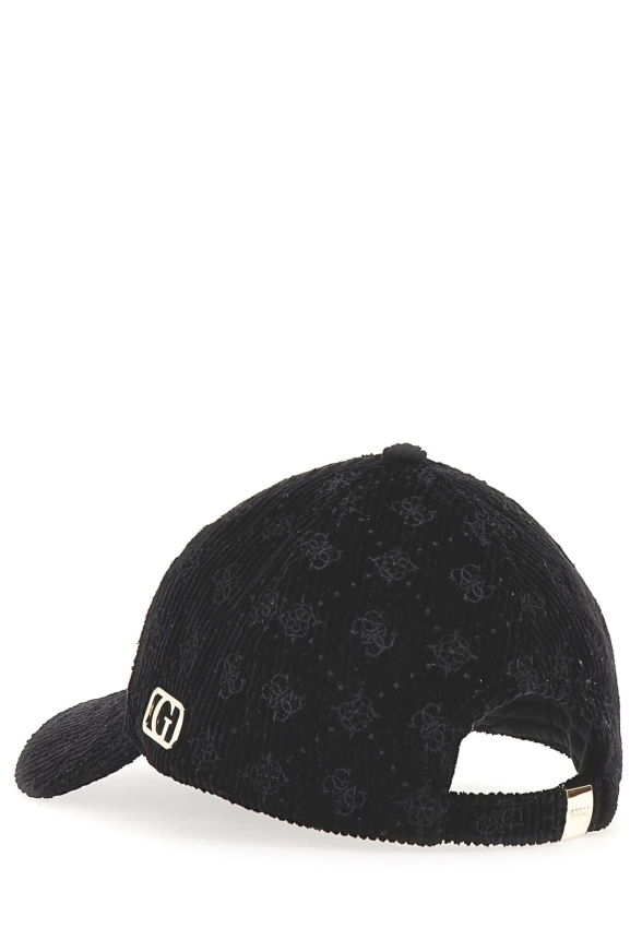 SZTRUKSOWA CZAPKA  Z DASZKIEM Z LOGO 4G PEONY GUESS AW5391 POL01
