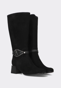 ELEGANCKIE KOZAKI DAMSKIE ZE SKÓRY ZAMSZOWEJ ACCADEMIA 6289