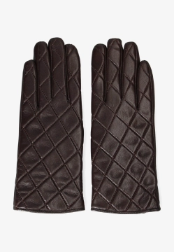 PIKOWANE RĘKAWICZKI DAMSKIE Z MIĘKKIEJ SKÓRY EKOLOGICZNEJ DIANA & CO FIRENZE DND8636