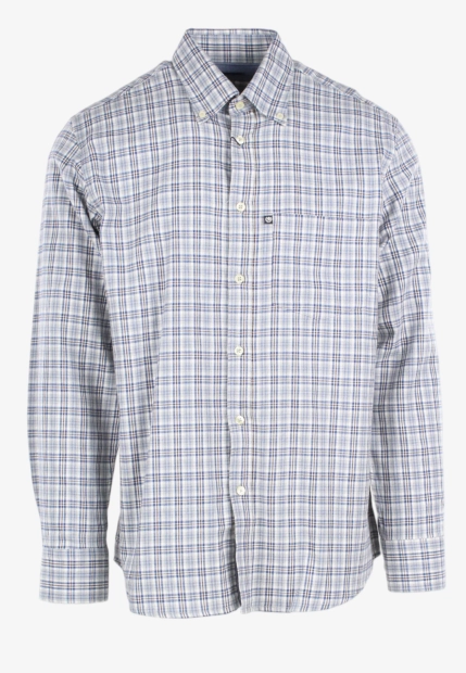 BAWEŁNIANA KOSZULA MĘSKA Z DŁUGIM RĘKAWEM W KRATĘ ASCOT SPORT 15284209