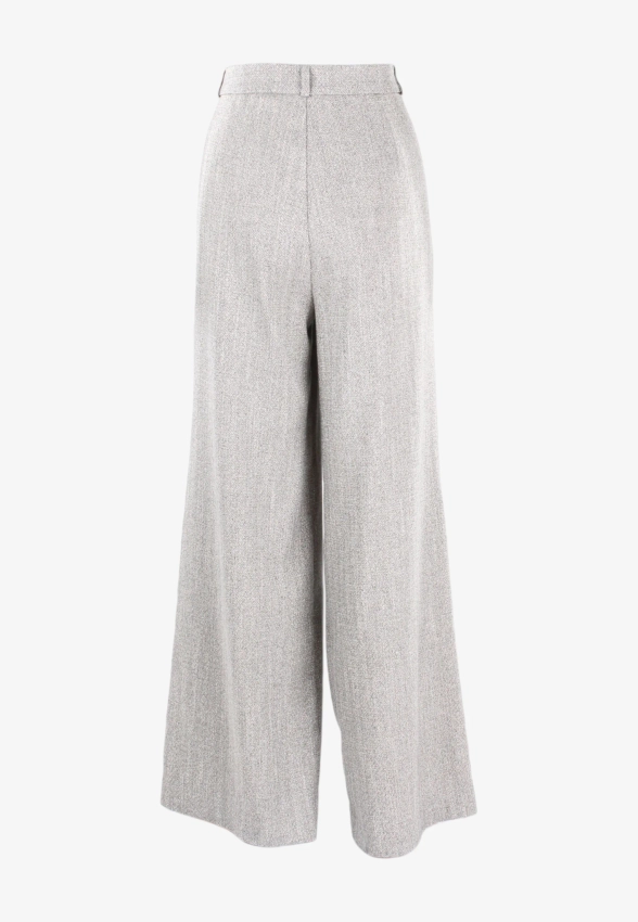 SZEROKIE SPODNIE DAMSKIE Z DOMIESZKĄ WISKOZY Z WZOREM W JODEŁKĘ ZAPS VERCELLI