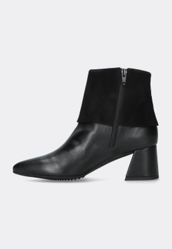 SKÓRZANE BOTKI DAMSKIE BRUNATE 58445