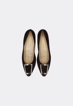 ZAMSZOWE CZÓŁENKA DAMSKIE BRUNATE 51412