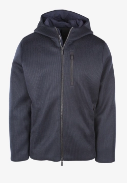 DZIANINOWA KURTKA MĘSKA Z KAPTUREM ZAPINANA NA ZAMEK UNITY BURBER