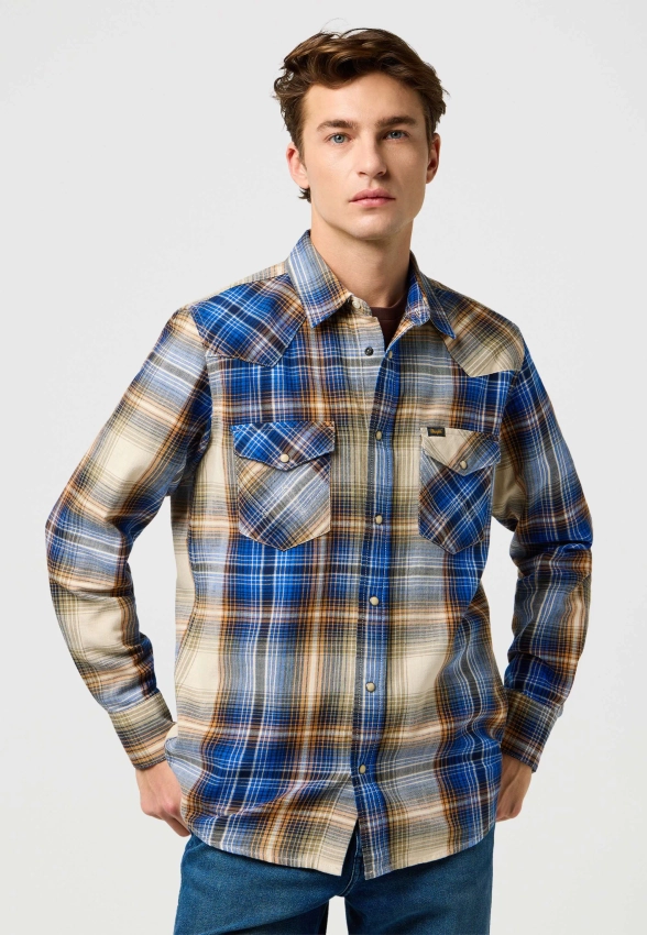 KOSZULA MĘSKA WRANGLER WESTERN INDIGO 112371431