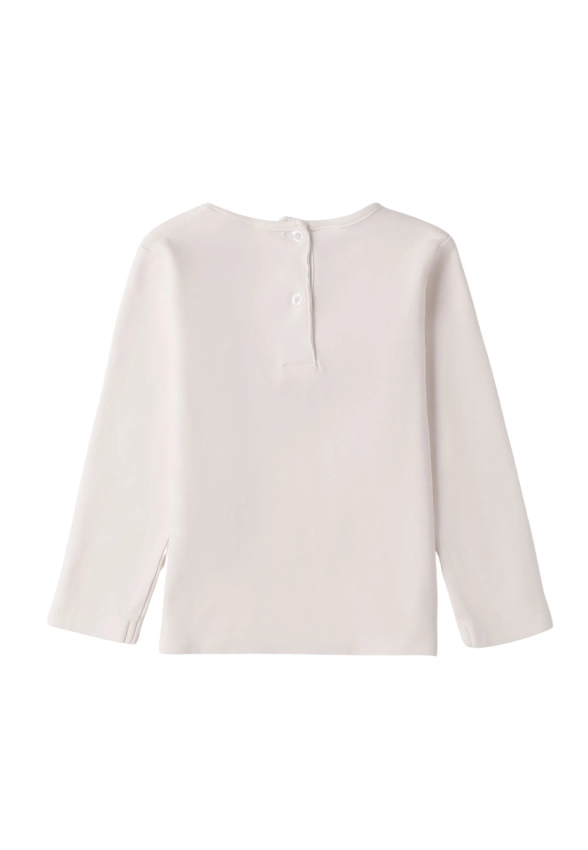 T-SHIRT DZIEWCZĘCY Z DŁUGIM RĘKAWEM I DO 4 F735