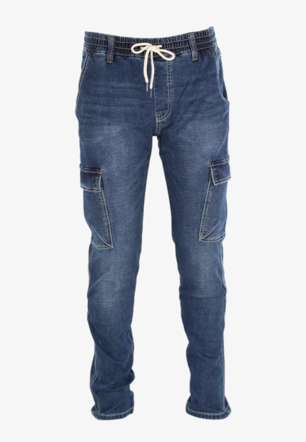 JEANSY MĘSKIE Z KIESZENIAMI CARGO KEY JEY 4953 87 1080