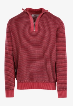 BAWEŁNIANA BLUZA MĘSKA Z KRÓTKIM ZAMKIEM MONTECARLO 31405