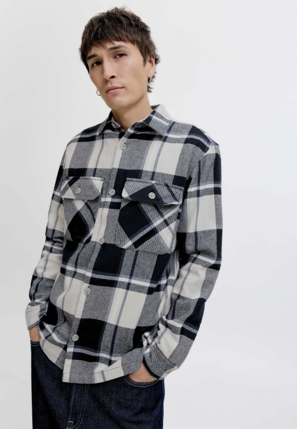 KOSZULA MĘSKA Z DŁUGIM RĘKAWEM W KRATĘ  JACK & JONES 12286804