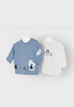 ZESTAW 2 KOSZULEK Z DŁUGIM RĘKAWEM ECOFRIENDS DLA NOWORODKA MAYORAL 2087