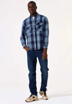 KOSZULA MĘSKA W KRATĘ Z DŁUGIM RĘKAWEM GARCIA JEANS I51284