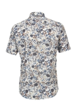 WZORZYSTA KOSZULA MĘSKA Z KRÓTKIM RĘKAWEM Z KOLEKCJI CASAMODA 934074000