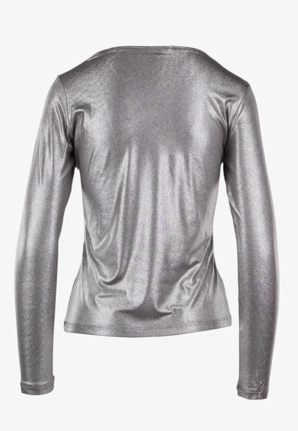 BŁYSZCZĄCA BLUZKA DAMSKA Z DŁUGIM RĘKAWEM PENNYBLACK ILARE