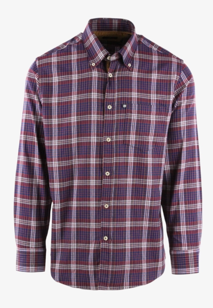 BAWEŁNIANA KOSZULA MĘSKA Z DŁUGIM RĘKAWEM W KRATĘ ASCOT SPORT 15284209