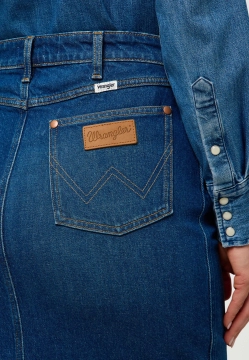 SPÓDNICA OŁÓWKOWA JEANSOWA WRANGLER 112371161