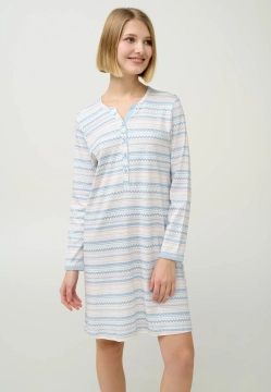 BAWEŁNIANA KOSZULA NOCNA Z ZAPIĘCIEM NA GUZIKI VAMP 23301