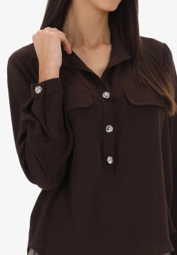 BLUZKA DAMSKA ZE ZŁOTYMI GUZIKAMI TU PER TU Y1190 N18