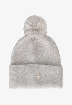 KOMPLET DAMSKI CZAPKA I SZLIK Z DOMIESZKĄ WEŁNY I ALPAKI TOMMY HILFIGER AW0AW17995C