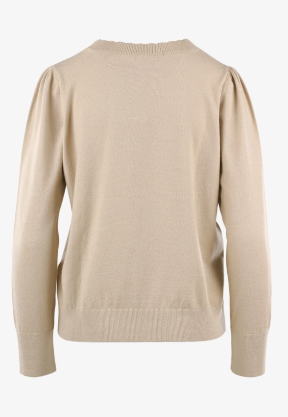 SWETER DAMSKI Z FALBANKOWYM DEKOLTEM ZAPS AVOLA