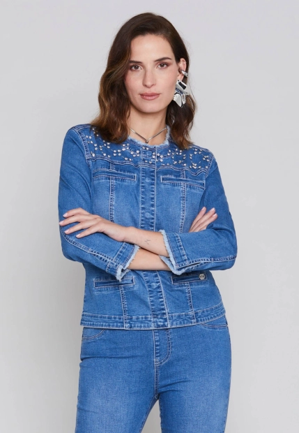 KURTKA DAMSKA JEANSOWA EMANUELA COSTA EC8043