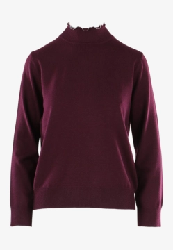 PÓŁGOLF DAMSKI Z FALBANKOWYM OZDOBNYM WYKOŃCZENIEM Z DOMIESZKĄ WEŁNY EKS W1235