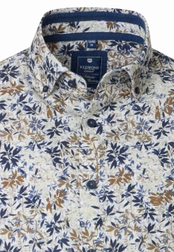 KOSZULA MĘSKA Z WZOREM W LIŚCIE REDMOND 252460111
