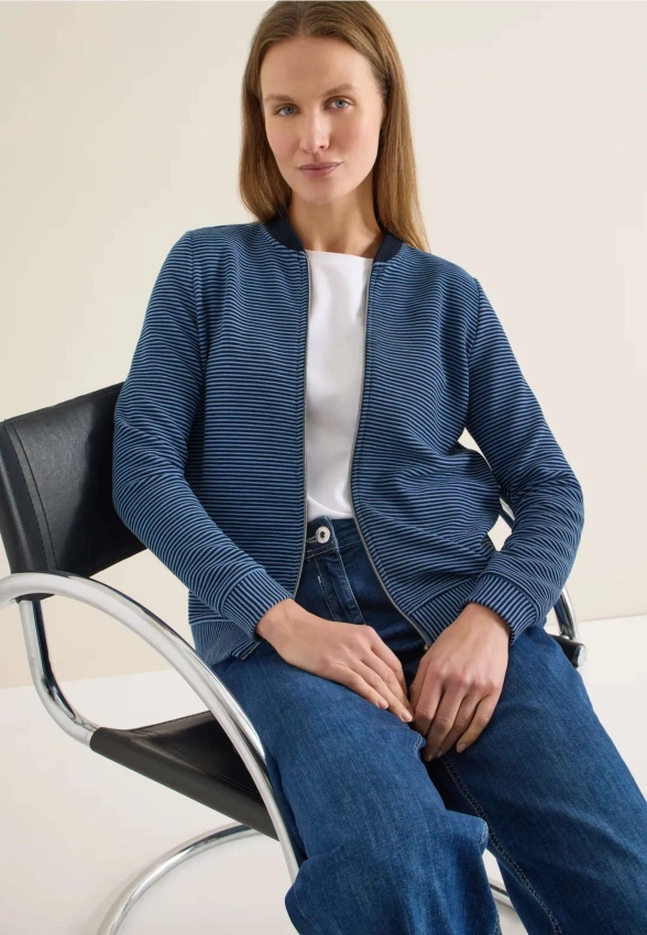 BLUZA DAMSKA W PASY ZAPINANA NA ZAMEK CECIL 1 324559