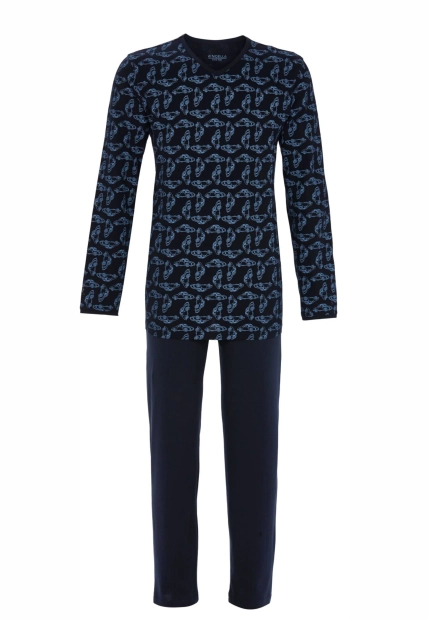 PIŻAMA MĘSKA Z NADRUKIEM W SAMOCHODY RINGELLA 5541212