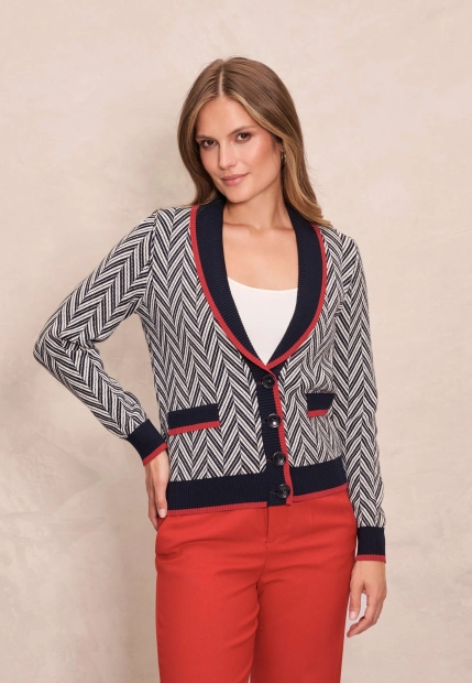 ROZPINANY SWETER DAMSKI W JODEŁKĘ ANCORA TOBRUK