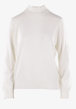 PÓŁGOLF DAMSKI Z FALBANKOWYM OZDOBNYM WYKOŃCZENIEM Z DOMIESZKĄ WEŁNY EKS W1235