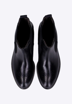 BOTKI DAMSKIE ZE SKÓRY Z TŁOCZENIEM AŻUROWYM SOLOFEMME 33915