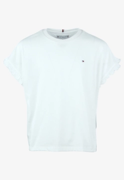 T-SHIRT DZIEWCZĘCY Z FALBANKOWYM RĘKAWEM TOMMY HILFIGER KG0KG08970