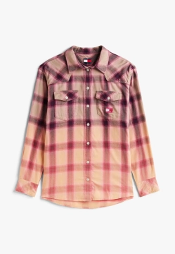 KOSZULA DAMSKA W KRATĘ Z DŁUGIM RĘKAWEM TOMMY JEANS DW0DW21456