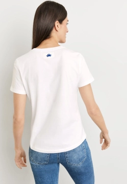 T-SHIRT DAMSKI Z MORSKIM NADRUKIEM GERRY WEBER 270023-44027