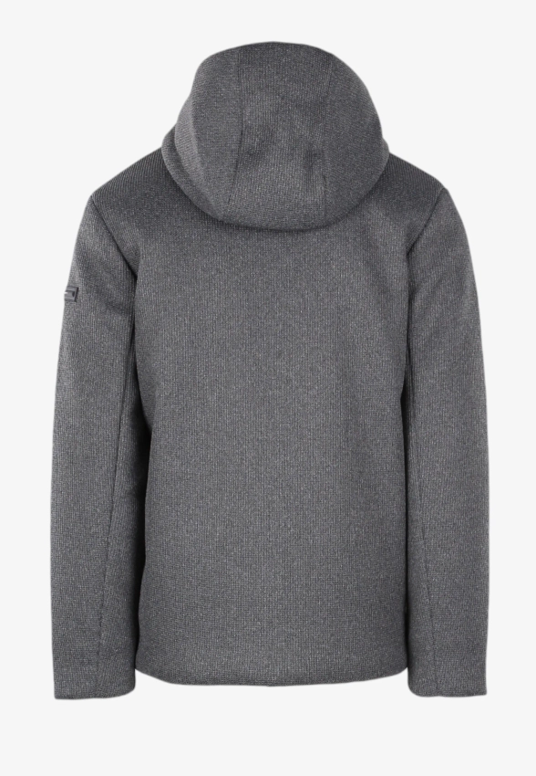 DZIANINOWA KURTKA MĘSKA Z KAPTUREM ZAPINANA NA ZAMEK UNITY BURBER