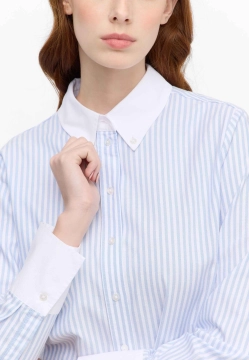 KOSZULA DAMSKA W PASY ETERNA 6008 D362