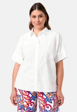 KOSZULA DAMSKA Z APLIKACJAMI SAMOON 660621-21130