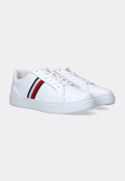 SKÓRZANE SNEAKERSY DAMSKIE Z TAŚMĄ TOMMY HILFIGER FW0FW07779