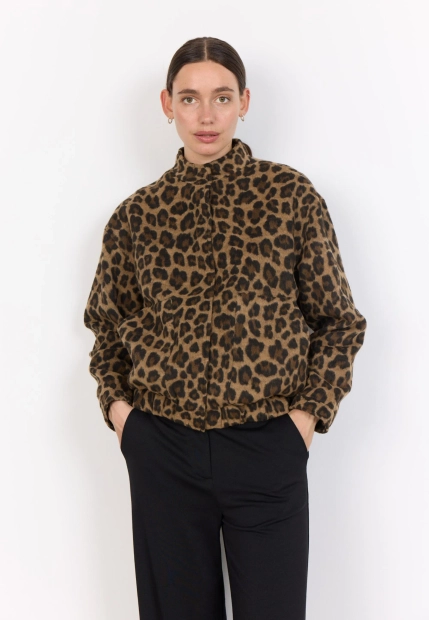 KURTKA DAMSKA W PANTERKĘ SOYACONCEPT 41274