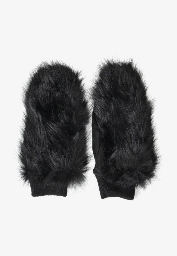 FUTRZANE RĘKAWICZKI DAMSKIE Z JEDNYM PALCEM ST-24020