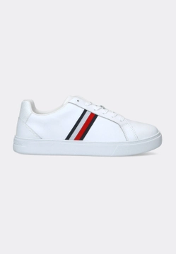 SKÓRZANE SNEAKERSY DAMSKIE Z TAŚMĄ TOMMY HILFIGER FW0FW07779