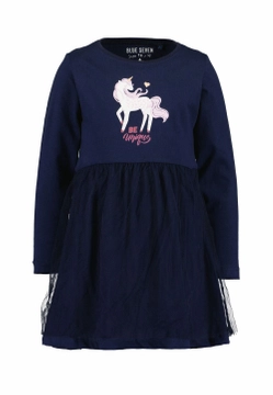 DZIANINOWA SUKIENKA DZIEWCZĘCA BLUE SEVEN 773664 X