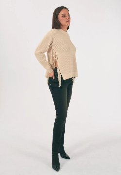 SWETER DAMSKI Z ROZCIĘCIAMI YES ZEE M013 IN00