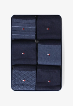 SKARPETY WYSOKIE 6 PAR W PUDEŁKU PRODUCENTA TOMMY HILFIGER 701235373C