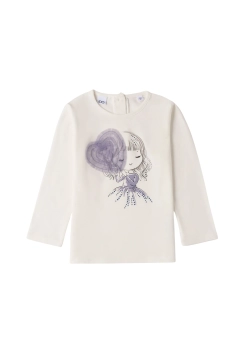 T-SHIRT DZIEWCZĘCY Z DŁUGIM RĘKAWEM I DO 4 F305